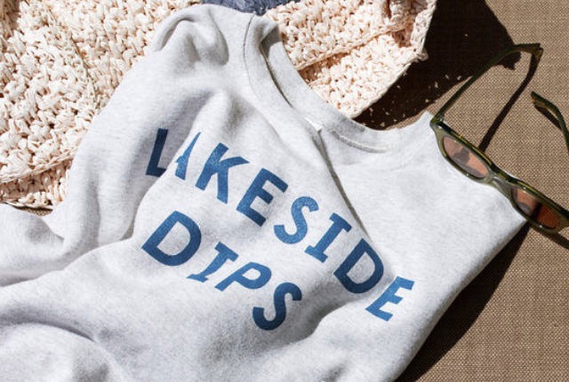 Lakeside Dips Crewneck Sweater